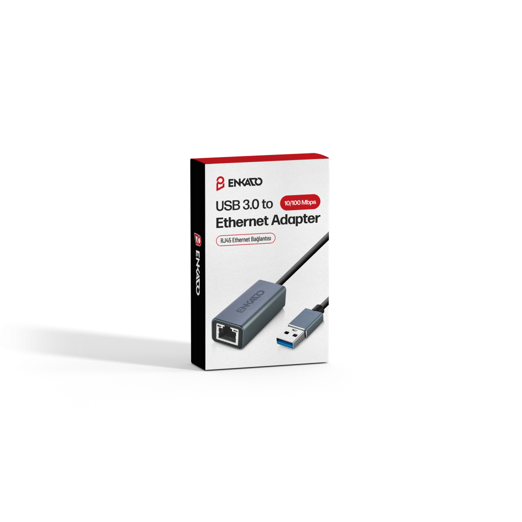 ENKADO EKD-TP44, USB to RJ45, Metal, Ethernet Kartı