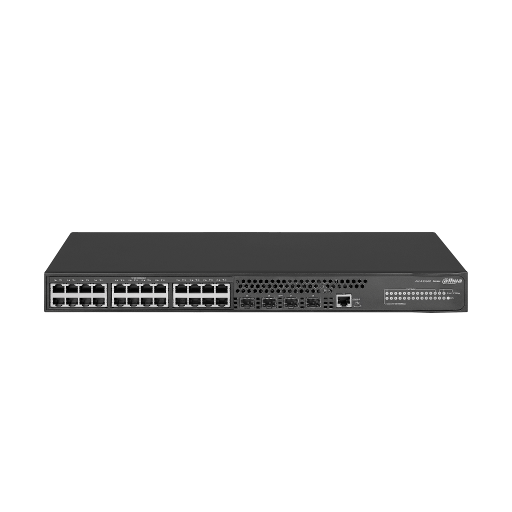 DAHUA AS5500-24GT4XF, 24 Port Gigabit, 4 Port 10G SFP, L3 Yönetilebilir, Rack Mount Switch