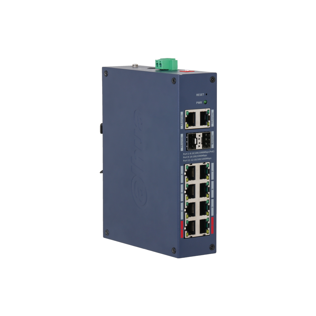 DAHUA CHS4212-8GT-110, 8 Port, Gigabit, PoE 110W, 2 Port Uplink, 2 Port SFP, Cloud Yönetilebilir, Switch