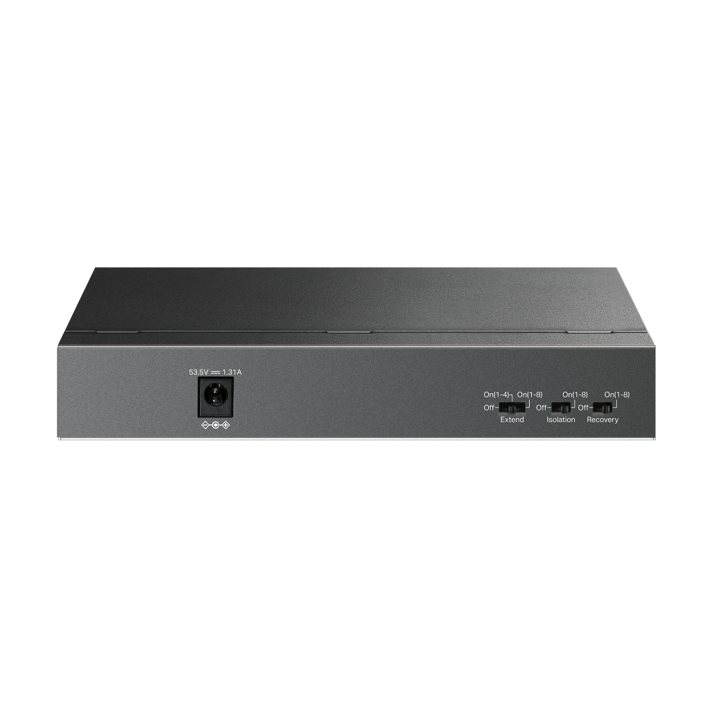 TP-LINK LS109P, Green Tech, 8 Port MegaBit, POE 63W, 1 Port Uplink, Long Range 250Mt, Yönetilemez, Metal Kasalı Switch