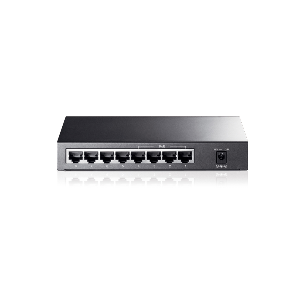 TP-LINK TL-SG1008P, 8 Port, GigaBit, 4 Port PoE, 55W, Yönetilemez, Metal Kasa, Masaüstü Switch