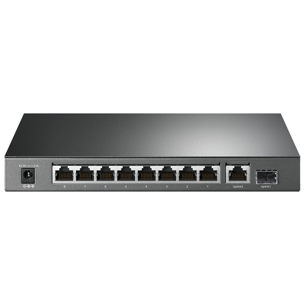 TP-LINK TL-SG1210P, 8 Port, Gigabit, PoE 63W, 1 Port SFP, Yönetilemez, Metal Kasa, Masaüstü Switch