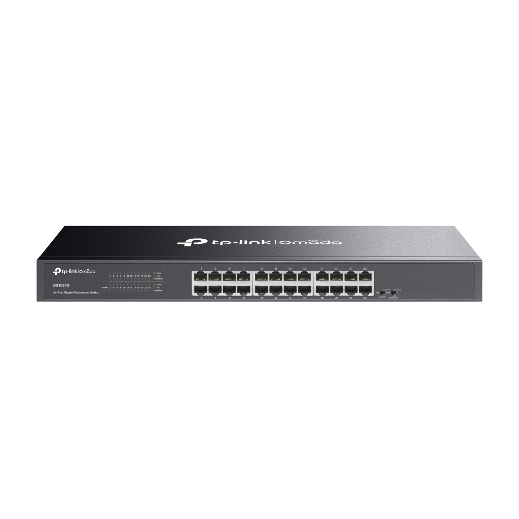OMADA DS1024G, 24 Port Gigabit, Yönetilemez, Rackmount Metal Kasa Switch