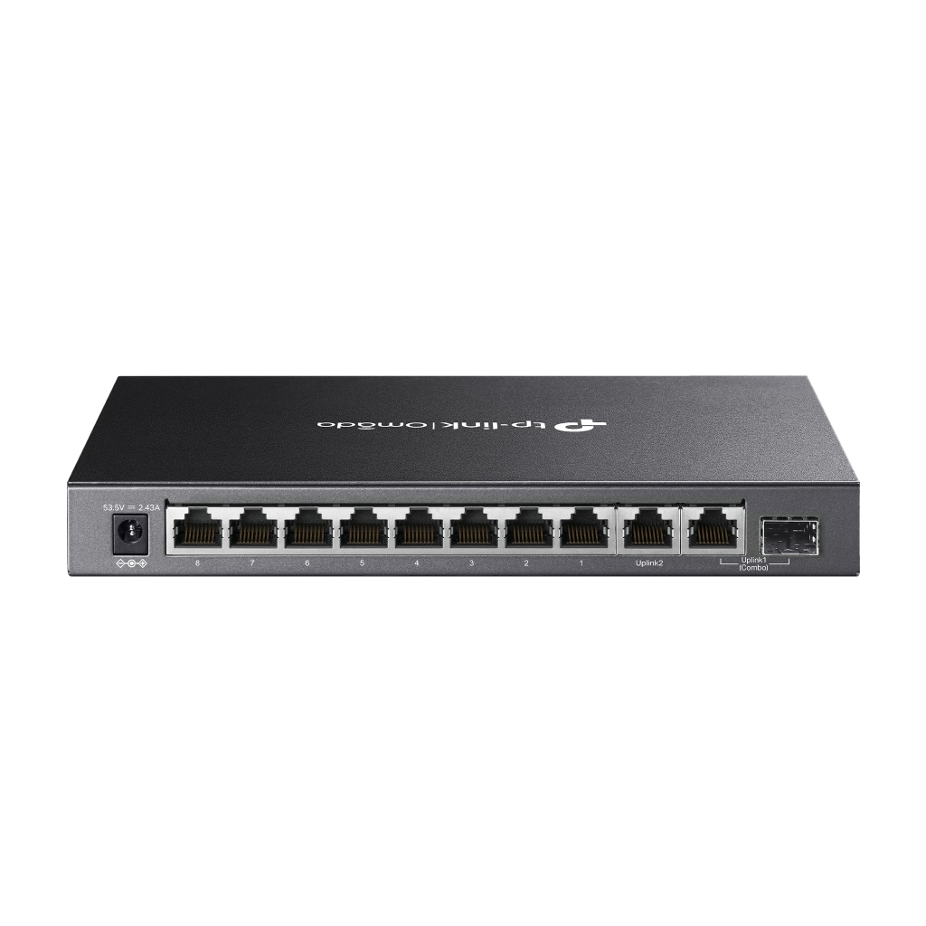 OMADA DS110GMP, 10 Port Gigabit, 8 Port Gigabit PoE+, 123W, 1 Port Combo Gigabit SFP, Yönetilemez, Metal Kasa Masaüstü Sessiz Switch