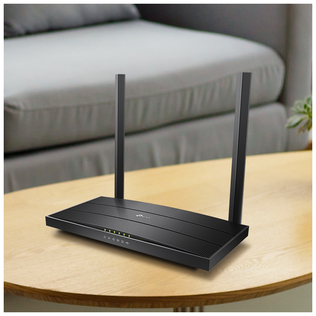 TP-LINK ARCHER VR400 V3, AC1200, 4 Port, Dual Band Wifi, 1200Mbps, 2×Anten, 3G-4G USB Desteği, VDSL2, ADSL2+ MODEM