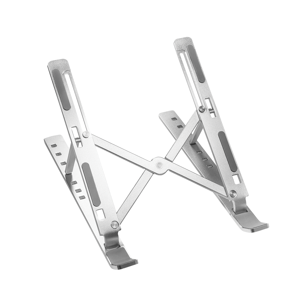 FRISBY FNC-5150ST, 10"-15.6" Taşınabilir, Katlanır, Notebook Standı, 7 Kademeli Ayarlanabilir Yükseklik, Alüminyum (Gümüş)