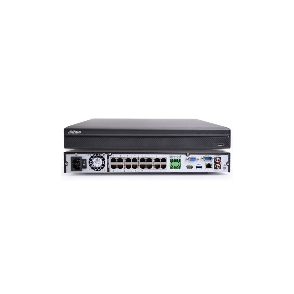 DAHUA NVR4216-16P-4KS3, 16Kanal PoE, 8Mpix, H265+, 2 HDD Desteği, 1080P Kayıt, 240Mbps Bant Genişliği, NVR