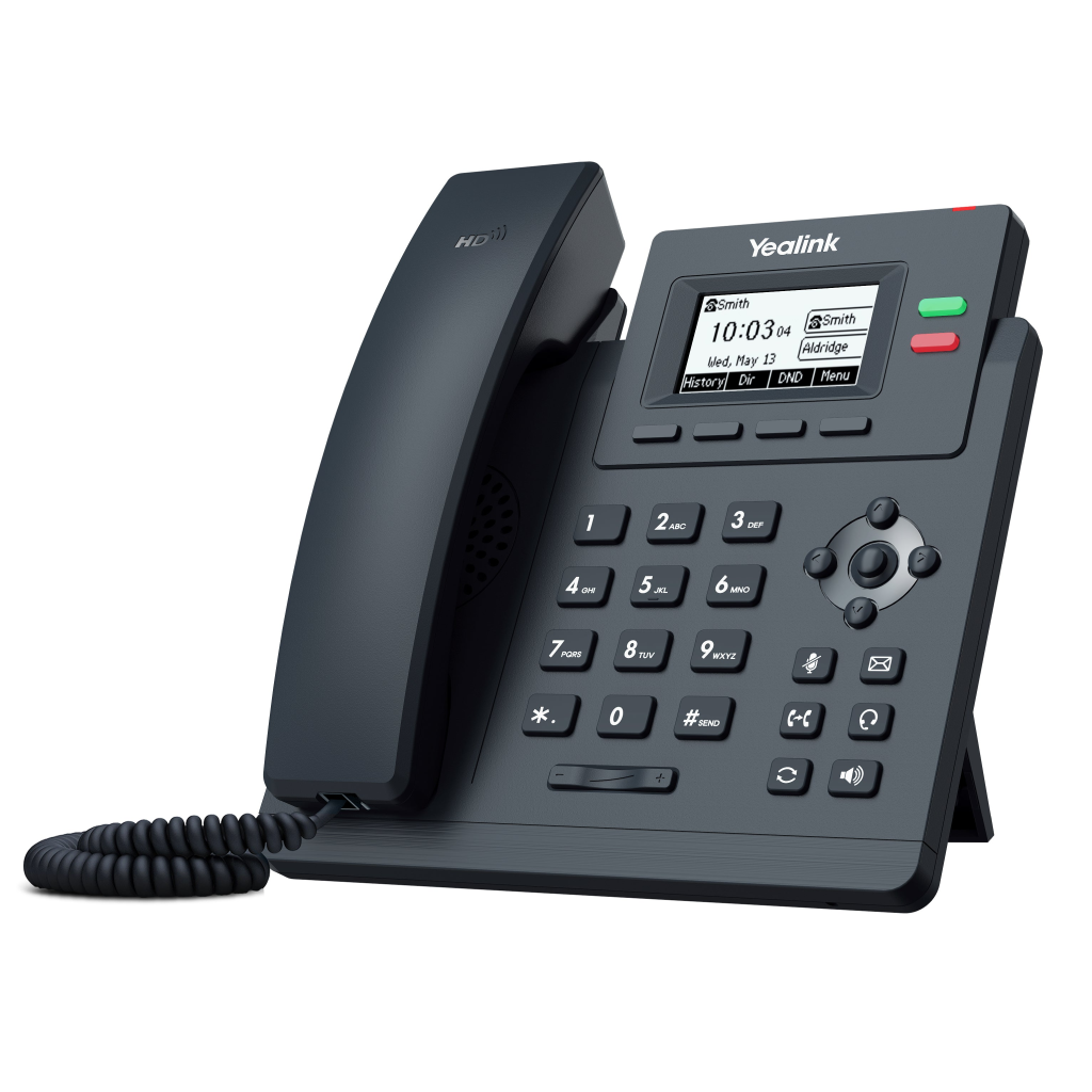 YEALINK SIP-T31P, Masaüstü, Kablolu IP TELEFON, Siyah, 2.3" Siyah Beyaz Ekran, 2xMegabit Ethernet Portu, PoE Destekli
