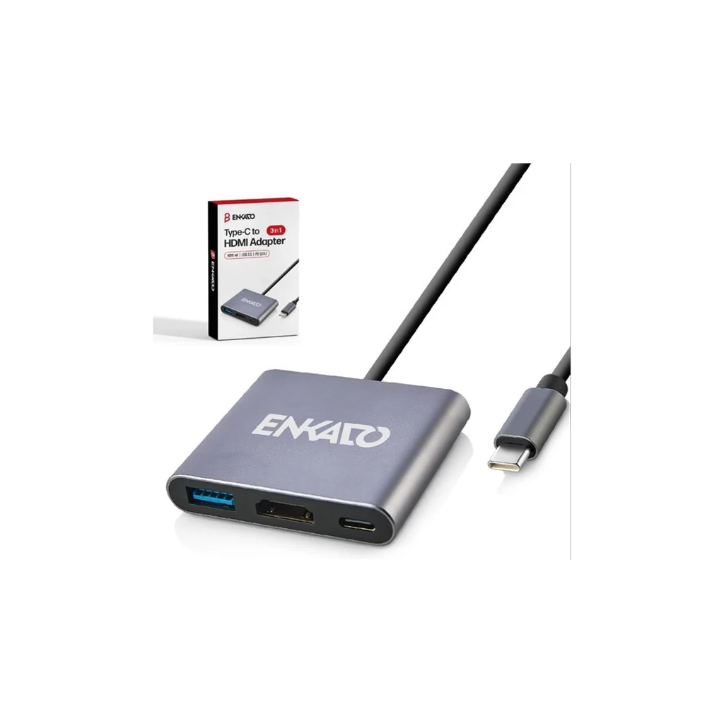 ENKADO EKD-TP43, Type-C To HDMI+PD+USB 3.0 Çevirici