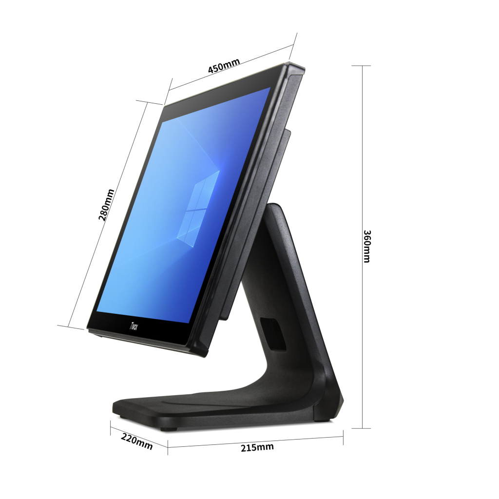 Tiwox TP-7610, Intel i7 10.Nesil, 18.5" Ekran, 8GB Ram, 128GB M.2 SSD, Endüstriyel, Dokunmatik Pos PC