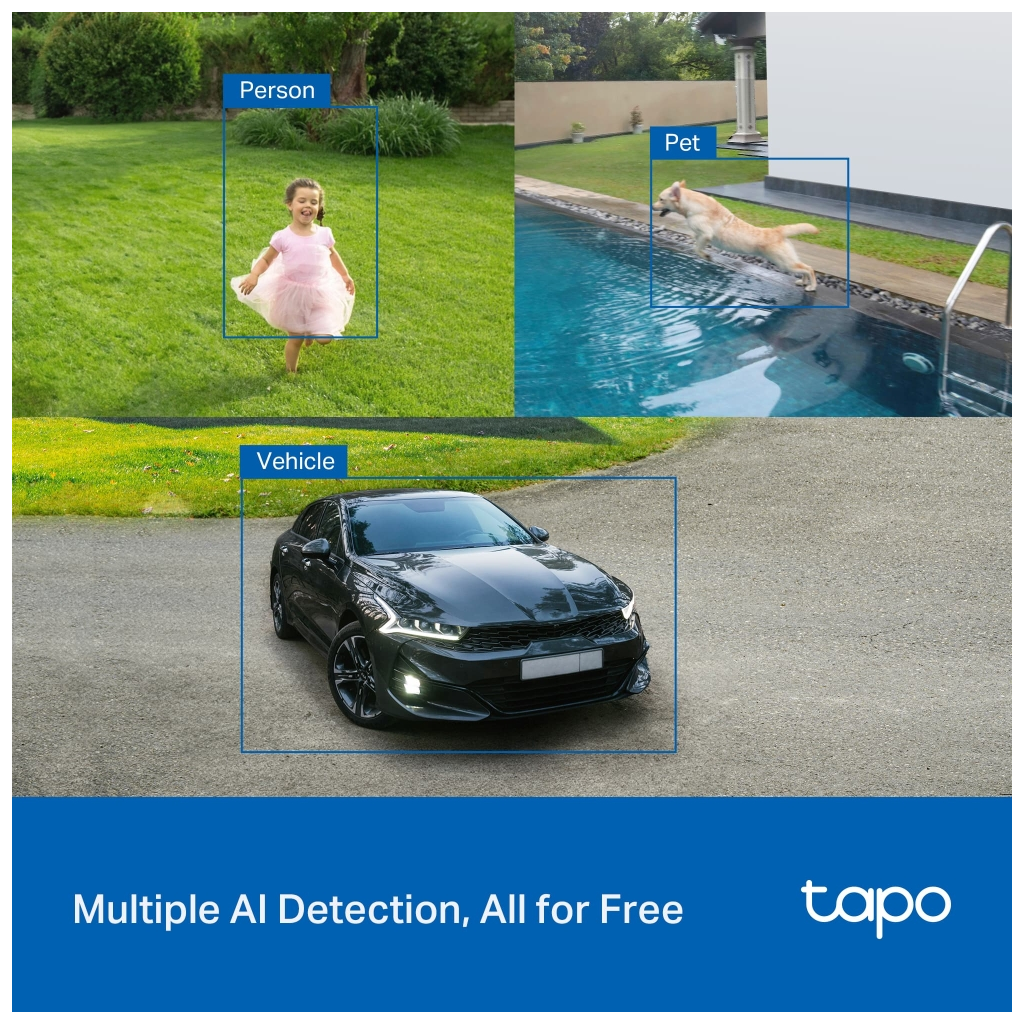TP-LINK Tapo TC85 KIT (C425 KIT), 2K QHD, 4,0Mpix, Dış Mekan, IP66, WiFi, 15Mt. Renkli Gece Görüşü, İki Yönlü Ses, Yapay Zeka Destekli, Güneş Enerjili Güvenlik Kamerası Kiti
